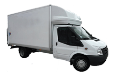 Van Hire Buxton - White Ford Luton Box with Tail Lift - Van hire Buxton